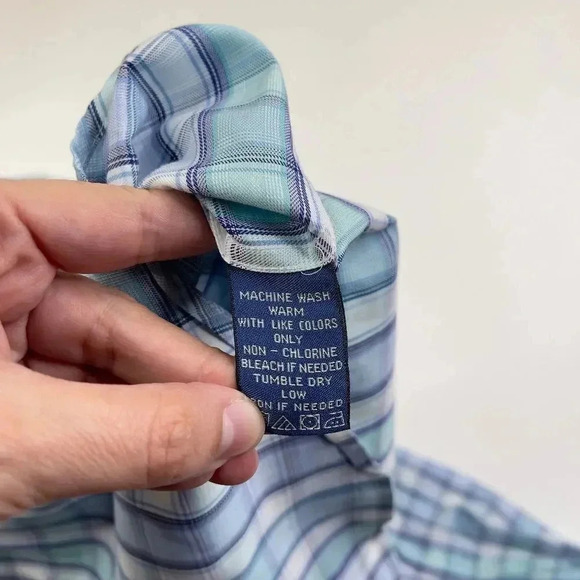 Faconnable Plaid Long Sleeve Button Down Shirt - Picture 5 of 9